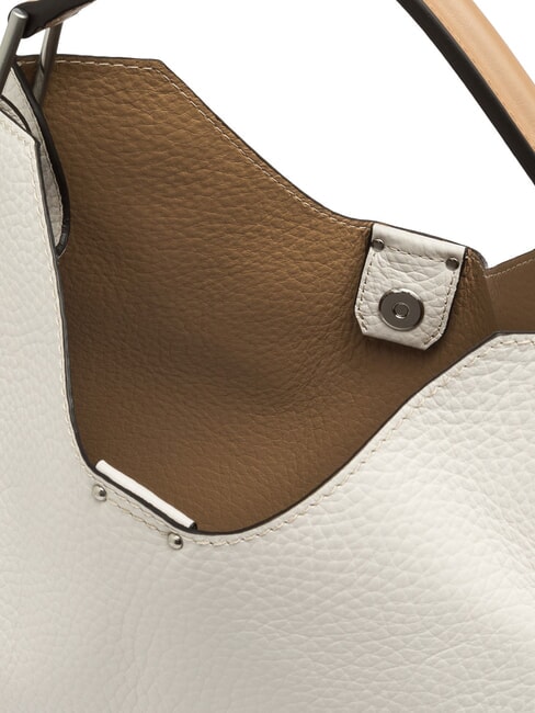 AURORA Borsa a mano in pelle con pouch sabbia-nature - Borse Donna