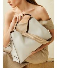 GIANNI CHIARINI AURORA Borsa a mano in pelle con pouch sabbia-nature - Borse Donna - 6