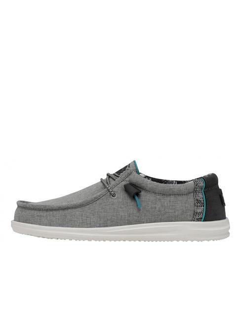 WALLY H2O Scarpa mocassino in tessuto stretch graphite - Scarpe Uomo
