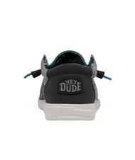 HEY DUDE WALLY H2O Scarpa mocassino in tessuto stretch graphite - Scarpe Uomo - 4