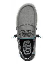 HEY DUDE WALLY H2O Scarpa mocassino in tessuto stretch graphite - Scarpe Uomo - 5
