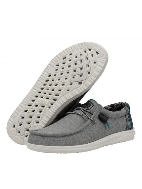 WALLY H2O Scarpa mocassino in tessuto stretch graphite - Scarpe Uomo