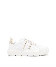 LOVE MOSCHINO BOLD 40 Sneakers in pelle bianco/platino - Scarpe Donna - 3