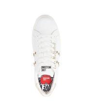 LOVE MOSCHINO BOLD 40 Sneakers in pelle bianco/platino - Scarpe Donna - 5