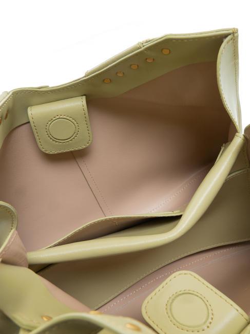 INFINITY Borsa in pelle con borchiette salad green - Borse Donna