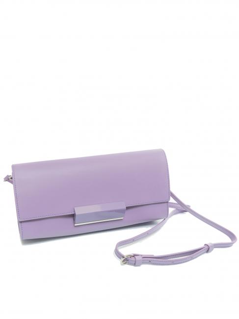 LILY Pochette clutch in pelle con tracolla glicine - Borse Donna