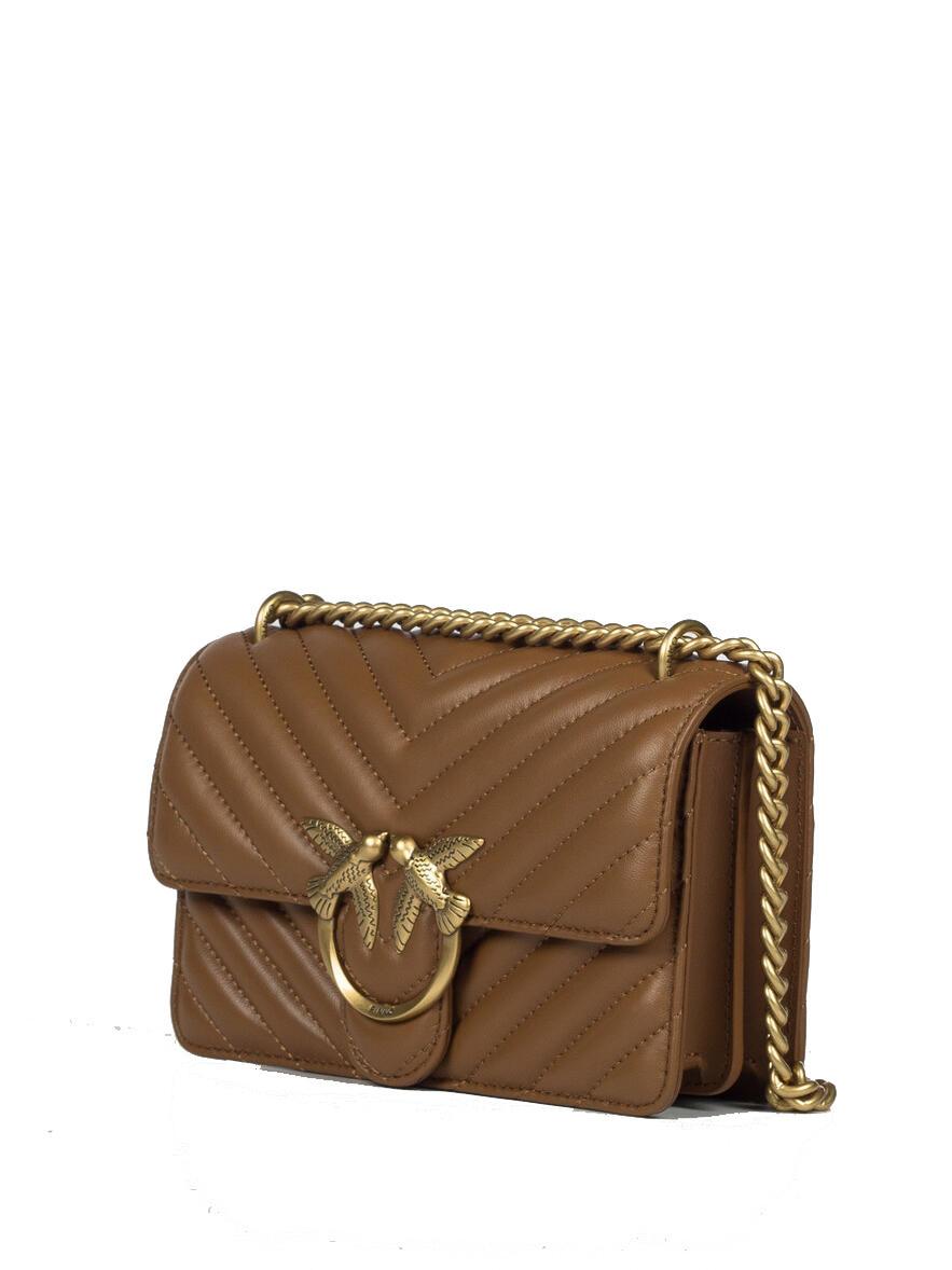 Pinko borsa a tracolla Love Bag One Mini nero argento