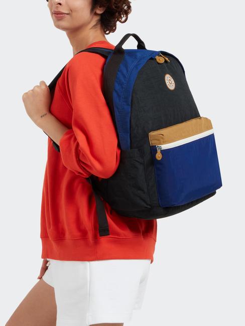 DAMIEN L Zaino con porta pc 15.6" duo blue beige - Zaini Scuola & Tempo Libero