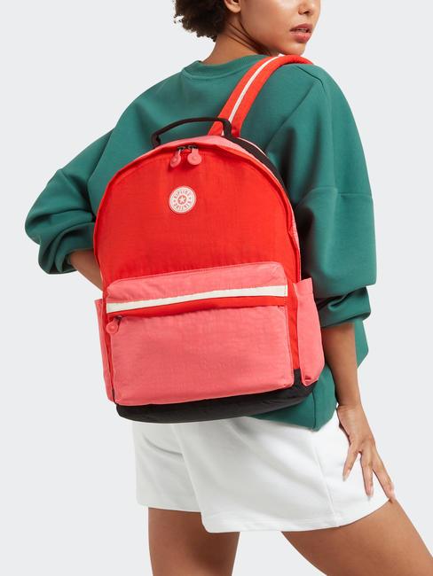 DAMIEN L Zaino con porta pc 15.6" tango pink block - Zaini Scuola & Tempo Libero