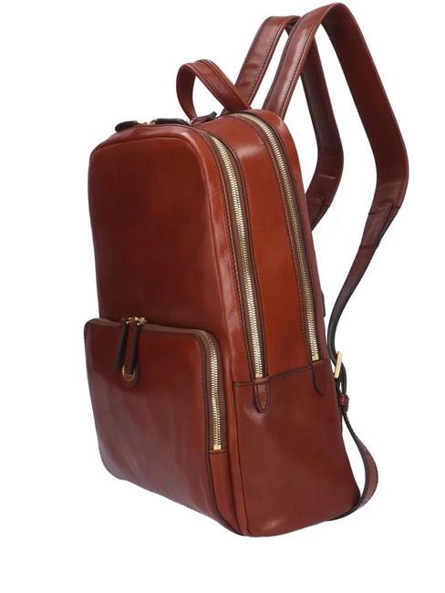 STORY Zaino porta PC 13", in pelle MARRONE - Zaini da lavoro porta PC