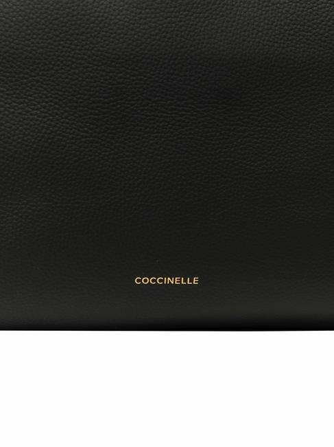 BOHEME GRANA DOUBLE Borsa in pelle martellata con tracolla noir/cuir - Borse Donna