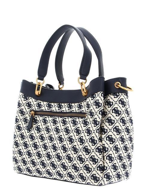 SHEMARA Borsa jacquard con tracolla navy logo - Borse Donna