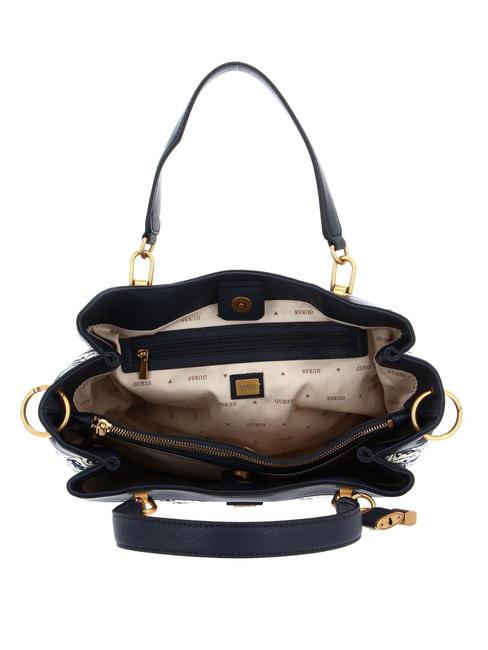 SHEMARA Borsa jacquard con tracolla navy logo - Borse Donna