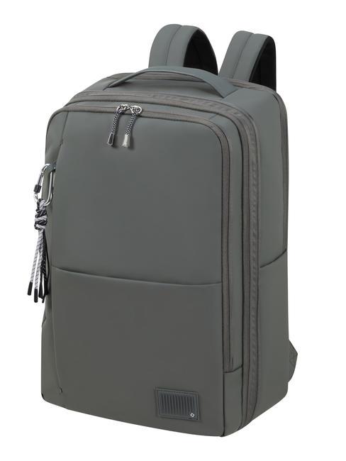 WANDER LAST Zaino donna espandibile, porta pc 15.6" gunmetal green - Zaini da lavoro porta PC