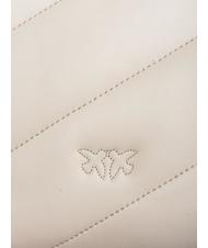 PINKO CLASSIC LOVE PUFF Borsa in pelle nappa bianco seta-antique gold - Borse Donna - 5