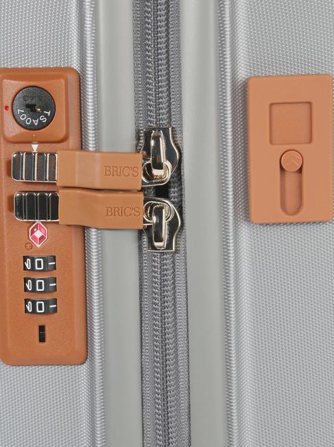 CAPRI Trolley extra grande con porta USB SILVER - Trolley Rigidi