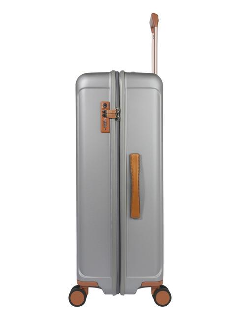 CAPRI Trolley grande con porta USB SILVER - Trolley Rigidi