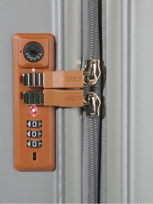 CAPRI Trolley grande con porta USB SILVER - Trolley Rigidi