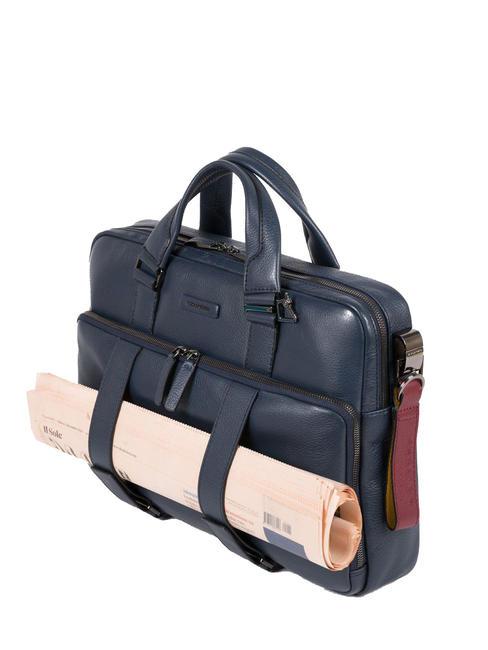 MODUS RESTYLING Cartella in pelle porta pc 14" blu - Cartelle Lavoro