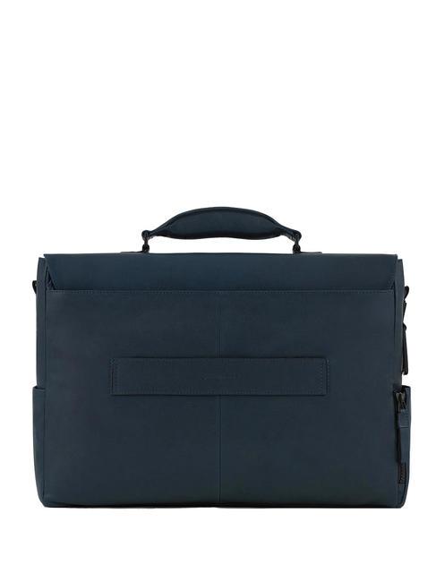HARPER Cartella porta PC 15,6", in pelle blu - Cartelle Lavoro