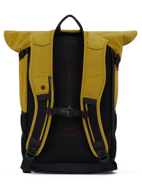INIA Zaino RollTop porta PC 15,6" con luce LED giallo - Zaini da lavoro porta PC