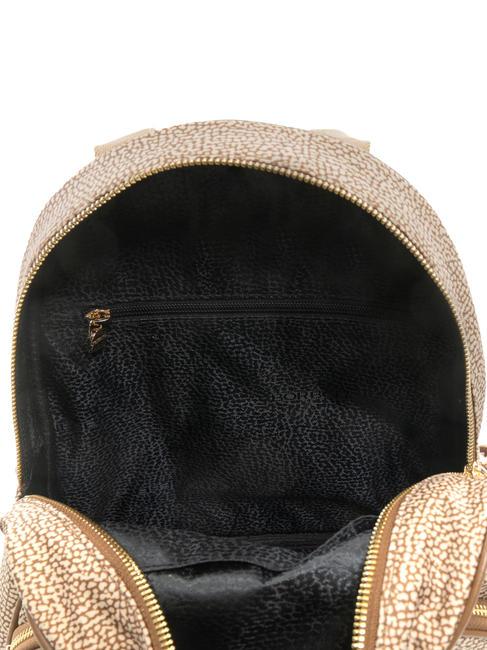 MEDIUM ECO LINE Zaino rotondo con tasca beige brown - Borse Donna