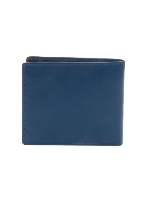 STRIPE Portafoglio in pelle 8cc navy/brown - Portafogli Uomo