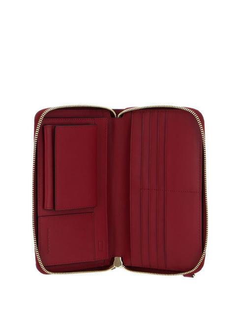 CIRCLE  Portafoglio Zip Around in pelle rosso6 - Portafogli Donna