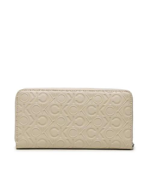 CK MUST Portafoglio Zip Around stoney beige - Portafogli Donna