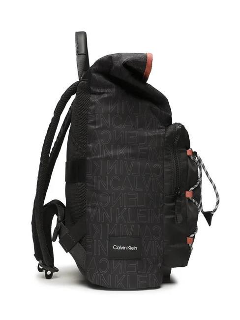 CK MUST T HIKE MONO Zaino roll top con porta pc 13" seasonal mono black - Zaini da lavoro porta PC
