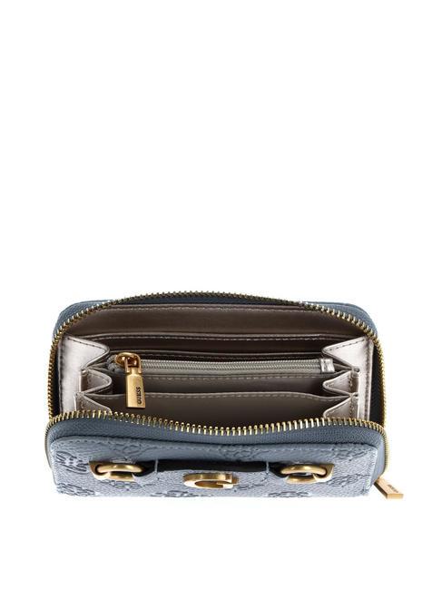IZZY PEONY Portafoglio Zip Around medio light denim logo - Portafogli Donna