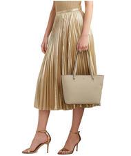 RALPH LAUREN KARLY Shopping Bag in pelle light beige - Borse Donna - 5