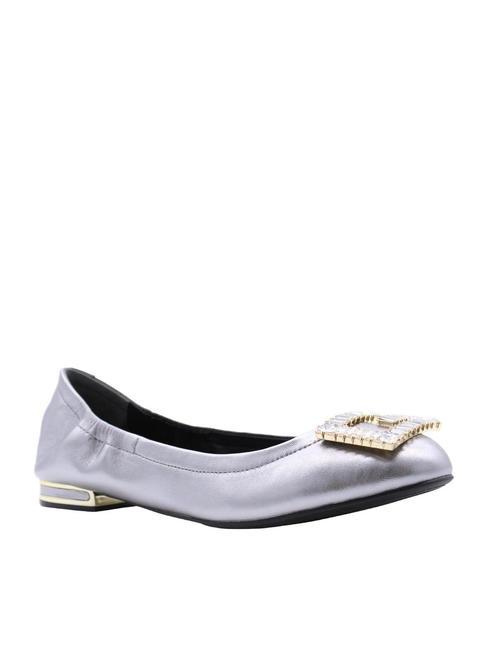 MICKLE Ballerine in pelle pewter - Scarpe Donna