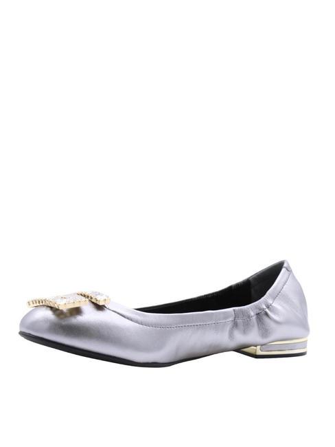 MICKLE Ballerine in pelle pewter - Scarpe Donna