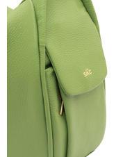 LESAC TRIO Zaino sacca in pelle martellata verde mela - Borse Donna - 8