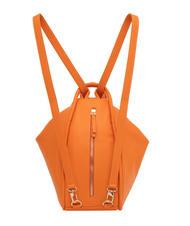 LESAC TRIO Zaino sacca in pelle martellata arancione - Borse Donna - 3