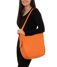 LESAC TRIO Zaino sacca in pelle martellata arancione - Borse Donna - 6