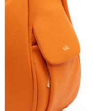 LESAC TRIO Zaino sacca in pelle martellata arancione - Borse Donna - 8