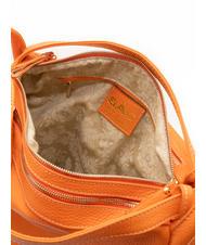 LESAC TRIO Zaino sacca in pelle martellata arancione - Borse Donna - 9