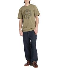 TIMBERLAND SS BRAND CARRIER T-shirt in cotone cassel earth - T-shirt Uomo - 3