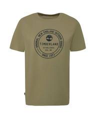 TIMBERLAND SS BRAND CARRIER T-shirt in cotone cassel earth - T-shirt Uomo - 4