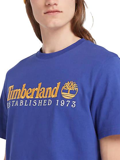 ESTABILISHED 1973 T-shirt in cotone clematis blue wb - T-shirt Uomo