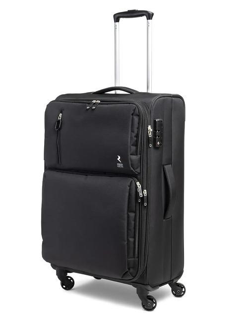 ECO-MOOD Set 3 trolley: cabin + medio e grande espandibili Nero - Set Trolley