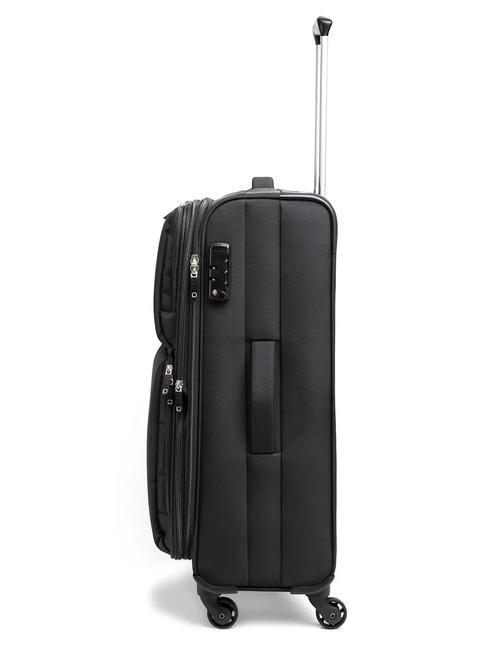 ECO-MOOD Set 3 trolley: cabin + medio e grande espandibili Nero - Set Trolley