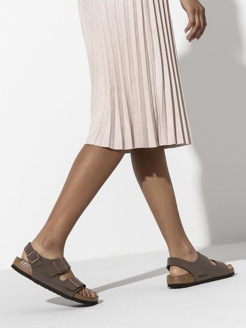 MILANO Ciabatta sandalo Birko-Flor mocca - Scarpe Unisex