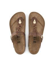 BIRKENSTOCK GIZEH Ciabatta infradito in pelle cognac - Scarpe Unisex - 3