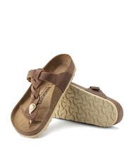 BIRKENSTOCK GIZEH Ciabatta infradito in pelle cognac - Scarpe Unisex - 7