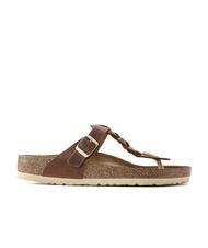 BIRKENSTOCK GIZEH Ciabatta infradito in pelle cognac - Scarpe Unisex - 2