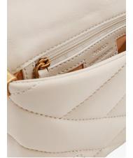PINKO LOVE CLICK PUFF Borsa mini in pelle trapuntata bianco seta-antique gold - Borse Donna - 4