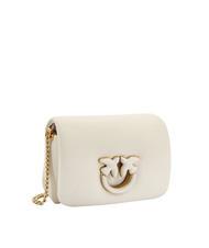 PINKO LOVE CLICK PUFF Borsa mini in pelle a tracolla bianco + bianco-block color - Borse Donna - 2